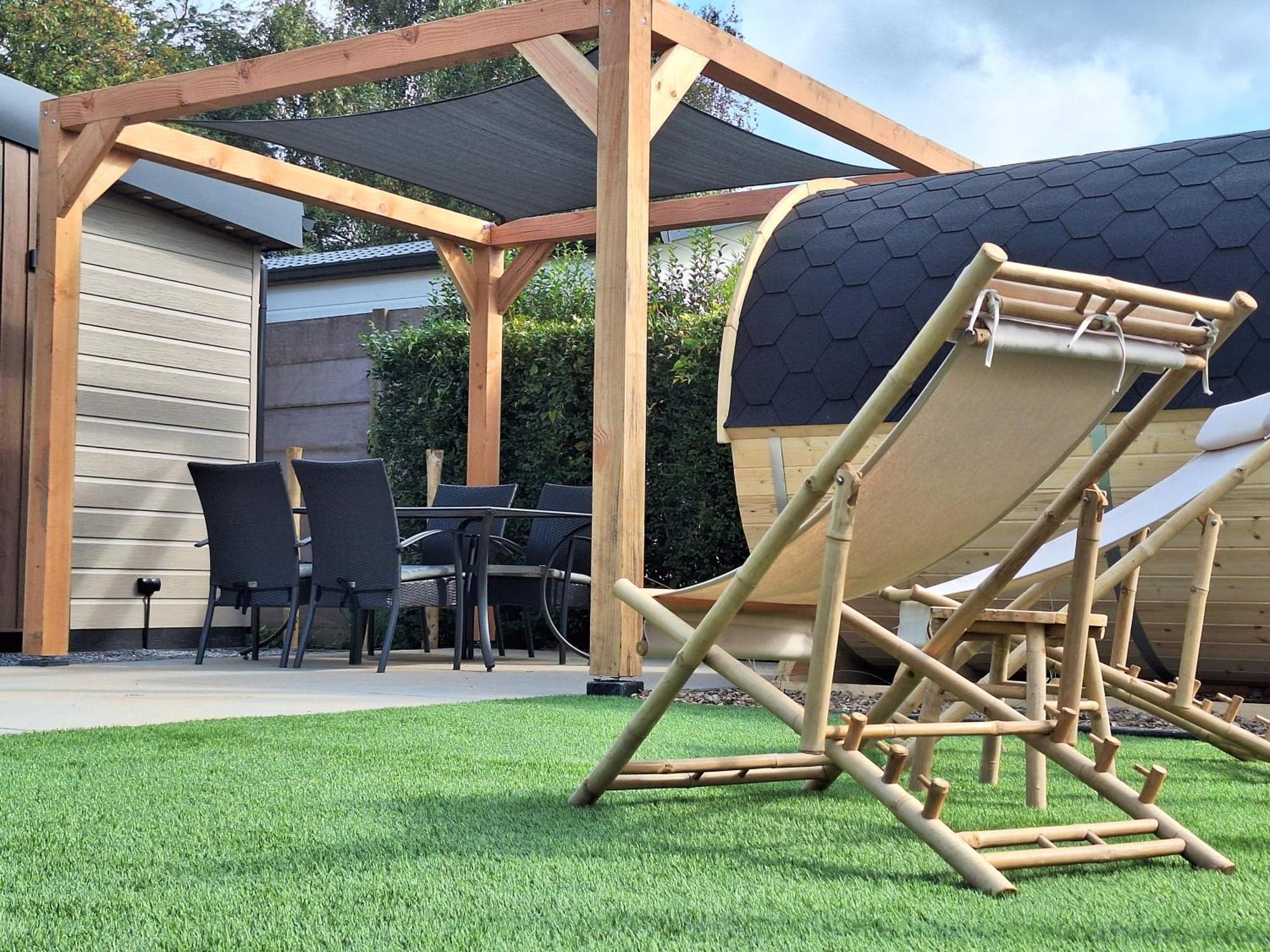 'Relax Lodge Sea' - Wellness Lodge In Zeeland - Private Sauna - Airco - Garden - Outdoor Swimming Pool - Free Wifi, Towels & Bed Linen Heinkenszand المظهر الخارجي الصورة